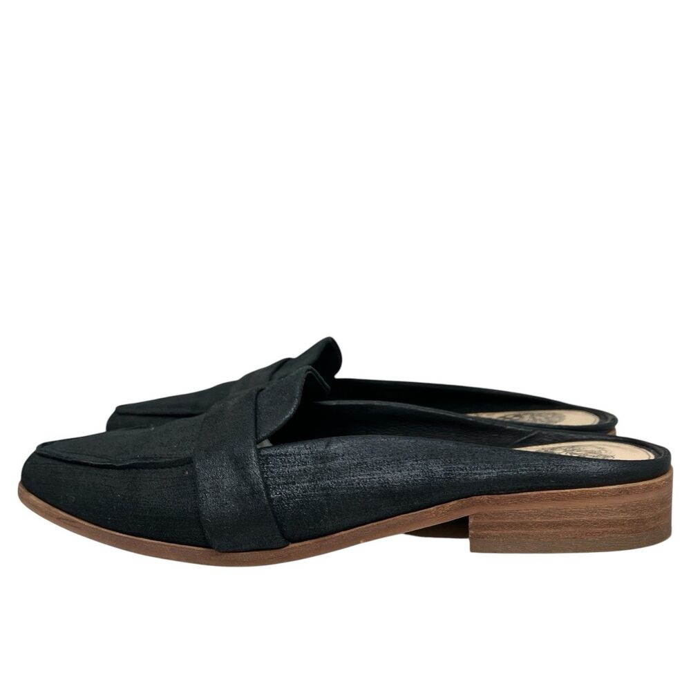 Vince Camuto Black Leather Kristie Pointed Mules Elevated Basic Flats Womens 8.5 - Picture 8 of 13